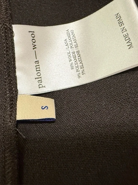 Paloma Wool Alberch Strapless Wool Blend Chocolate Brown Dress w/ Attached Scarf - Picture 11 of 12